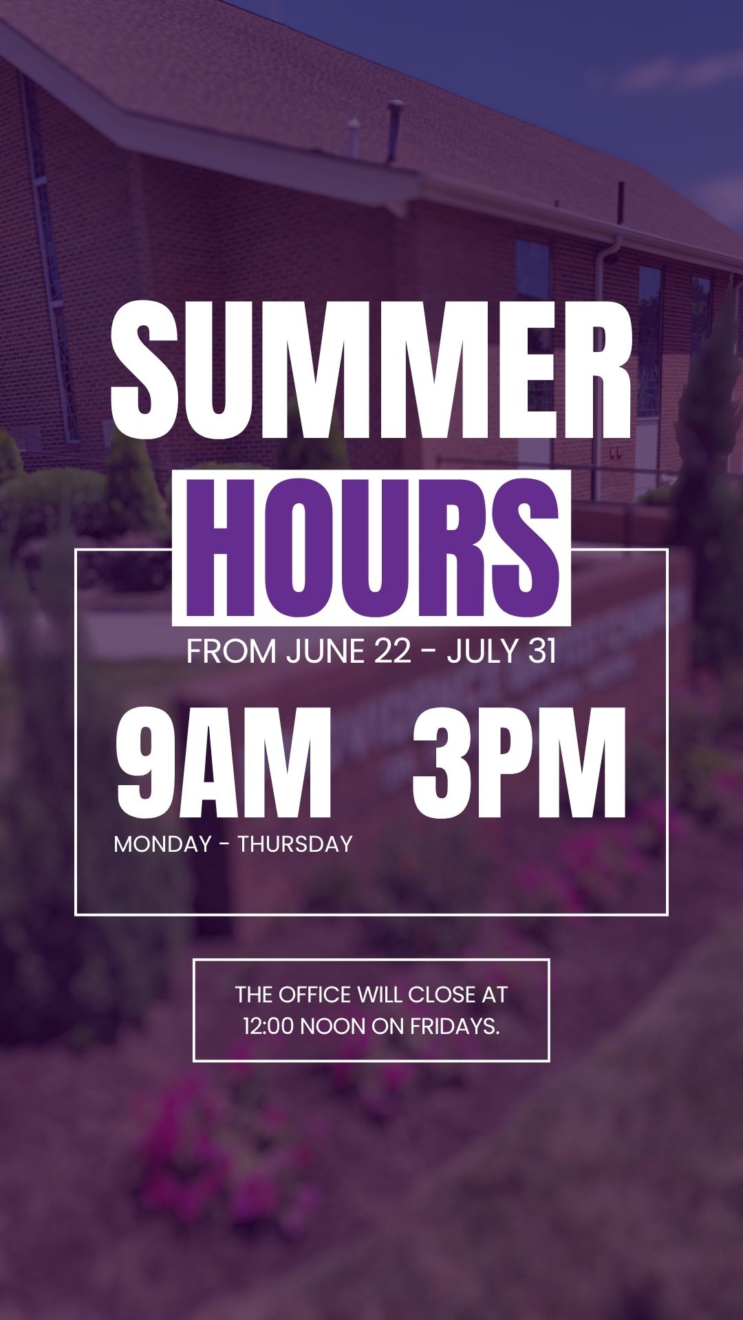Summer Hours